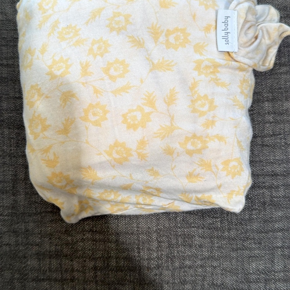 solly baby Yellow Floral Swaddle Blanket